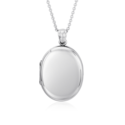 20" Oval Four-Picture Locket in Sterling Silver