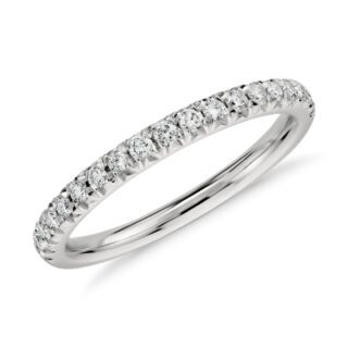 French Pavé Diamond Ring in Platinum (1/4 ct. tw.)