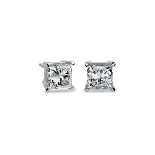 Princess-Cut Diamond Earrings in 14k White Gold (4 ct. tw.)