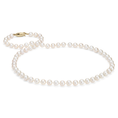 Freshwater Cultured Pearl Strand with 14k Yellow Gold (6-6.5mm)