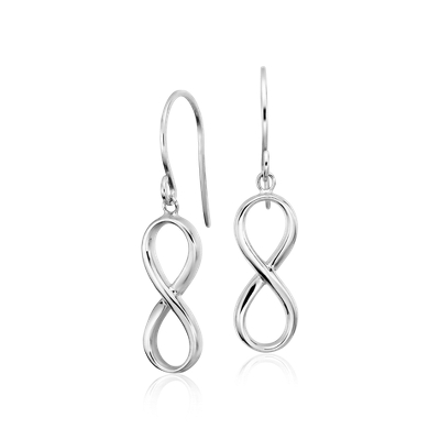 Infinity Drop Earrings in Sterling Silver