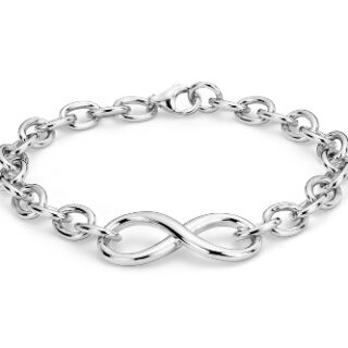 7.5" Infinity Chain Bracelet in Sterling Silver (6.5 mm)
