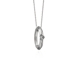 Monica Rich Kosann "Love" Poesy Ring Necklace in Sterling Silver (1 mm)