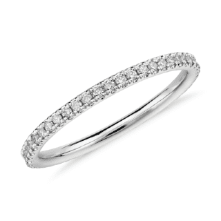 Riviera Petite Micropavé Diamond Eternity Ring in Platinum (1/4 ct. tw.)