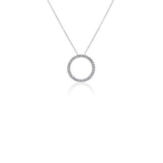 Diamond Circle Necklace in 14k White Gold (3/4 ct. tw.)