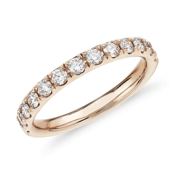 Riviera Pavé Diamond Ring in 14k Rose Gold (1/2 ct. tw.)