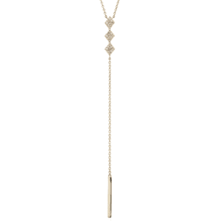 Diamond Kite "Y" Necklace in 14k Yellow Gold (1/16 ct. tw.)