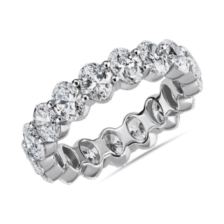 Oval Cut Diamond Eternity Ring in Platinum (3.0 ct. tw.)