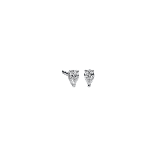 Pear Shape Diamond Stud Earrings in 14K White Gold (1/4 ct. tw.)