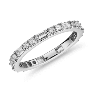Dot Dash Diamond Eternity Ring in 14k White Gold (3/4 ct. tw.)