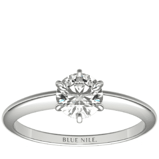 3/4 Carat Classic Six-Prong Solitaire Engagement Ring in 14k White Gold (I/SI2) Ready-to-Ship