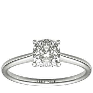 1 Carat Astor Cushion-Cut Petite Solitaire in Platinum (H/SI2) Ready-to-Ship