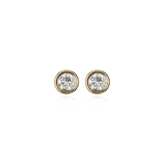 Diamond Bezel Set Stud Earrings in 14k Yellow Gold (3/4 ct. tw.)