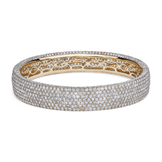 Diamond Pavé Bangle Bracelet in 18K Yellow Gold (15 ct. tw.)
