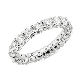 Comfort Fit Round Brilliant Diamond Eternity Ring in Platinum (3 ct. tw.)