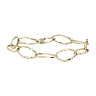 7.75" Oval Open Chain Bracelet in 18k Italian Yellow Gold (12 mm)