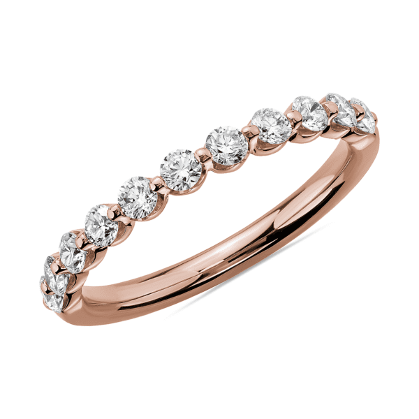 Floating Diamond Wedding Ring in 14k Rose Gold (1/2 ct. tw.)