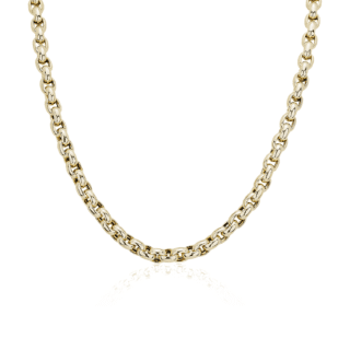 18" Link Necklace with Toggle Clasp in 14k Italian Yellow Gold (6.2 mm)