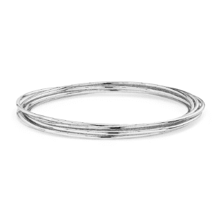 6 Row Rolling Bangle in Sterling Silver
