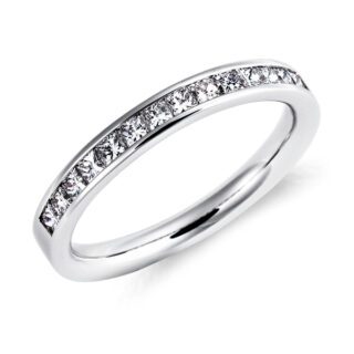 Channel Set Princess Cut Diamond Ring in 14k White Gold (1/2 ct. tw.)
