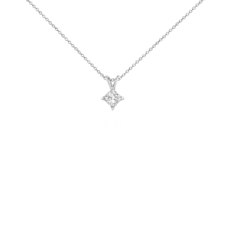 Princess-Cut Diamond Solitaire Pendant in 14k White Gold (3/4 ct. tw.)