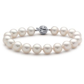 South Sea Cultured Pearl Strand Bracelet with 18k White Gold (9.0-9.5mm)