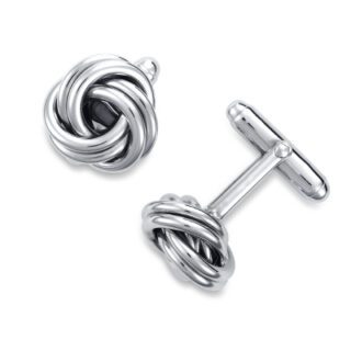 Love Knot Cuff Links in Sterling Silver