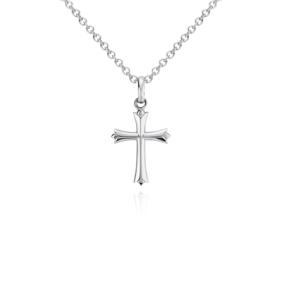 Children's Fancy Cross Pendant in Sterling Silver