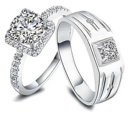 white diamond rings